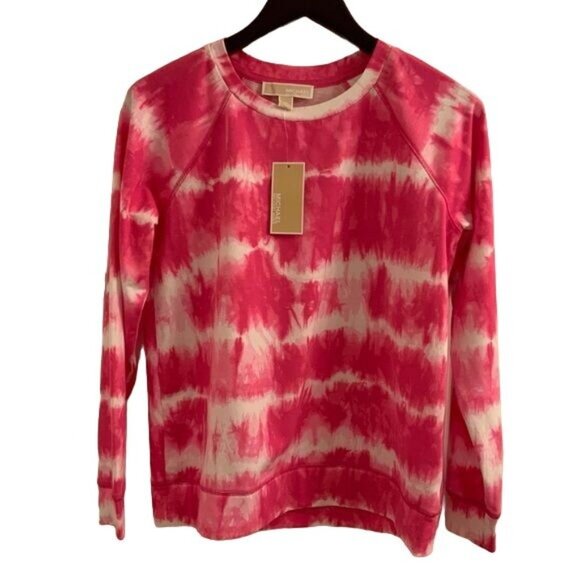 Michael Kors Tie Dye Pullover Top in Electric Pink - Picture 6 of 9